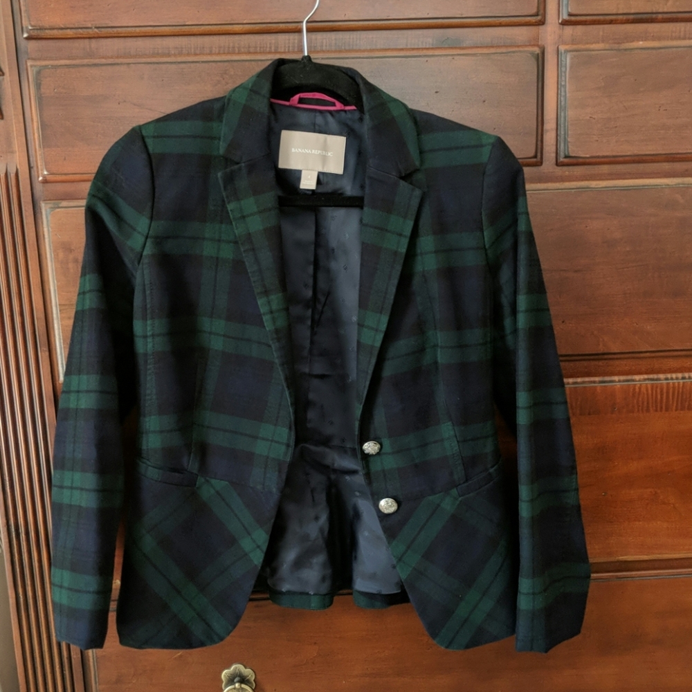 Banana republic checkered blazer